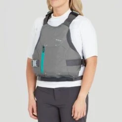 NRS Women's Siren PFD -Outdoor Sports 40036 04 Silver Model Left 041522 1000x1000