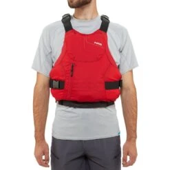 NRS Ion PFD - Closeout -Outdoor Sports 40056 02 Red Model Front 062019 1000x1000
