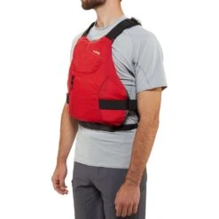 NRS Ion PFD - Closeout -Outdoor Sports 40056 02 Red Model Left 062019 1000x1000
