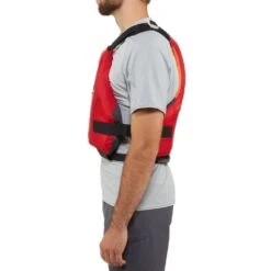 NRS Ion PFD - Closeout -Outdoor Sports 40056 02 Red Model Side 062019 1000x1000