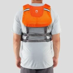 NRS Chinook OS Fishing PFD -Outdoor Sports 40071 01 Orange Model Back 062722 1000x1000