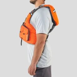 NRS Chinook OS Fishing PFD -Outdoor Sports 40071 01 Orange Model Side 062722 1000x1000