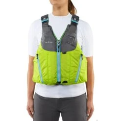 NRS Women's Nora PFD 28 NRS Women's Nora PFD -Outdoor Sports 40073 01 Green Model Front 071818 1000x1000