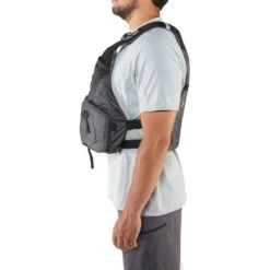 NRS Raku Fishing PFD -Outdoor Sports 40074 01 Charcoal Model Side 07181 1000x1000