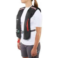 NRS Otto Matik Inflatable PFD 22 NRS Otto Matik Inflatable PFD -Outdoor Sports 40081 01 Black Model Left 071818 1000x1000