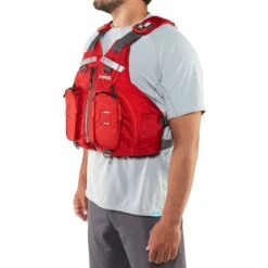 NRS Odyssey PFD -Outdoor Sports 40124 01 Red Model Left 071818 1000x1000