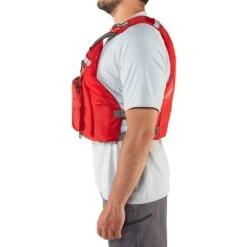 NRS Odyssey PFD -Outdoor Sports 40124 01 Red Model Side 071818 1000x1000