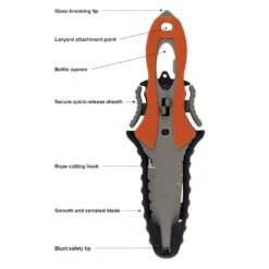 NRS Pilot Knife 23 NRS Pilot Knife -Outdoor Sports 47300 02 Orange Pilot Callouts 030321 1000x1000