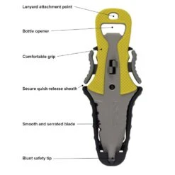 NRS Co-Pilot Knife 27 NRS Co-Pilot Knife -Outdoor Sports 47303 02 Yellow CoPilot Callouts 030321 1000x1000