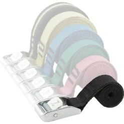 NRS 1" Color Coded Tie-Down Straps -Outdoor Sports 60002 01 Black 2 LeftRolled 022822 1000x1000