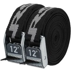 NRS 1" HD Tie-Down Straps -Outdoor Sports 60027 01 Black 12 Rolls 111319 1000x1000