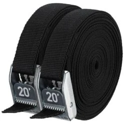 NRS 1" HD Tie-Down Straps -Outdoor Sports 60027 01 Black 20 Rolls 111319 1000x1000