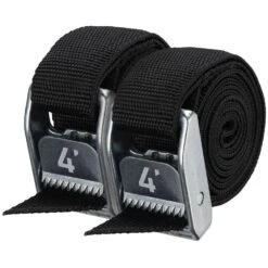 NRS 1" HD Tie-Down Straps -Outdoor Sports 60027 01 Black 4 Rolls 111319 1000x1000