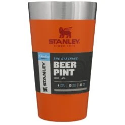 Stanley Adventure Stacking Beer Pint | NRS -Outdoor Sports 71328 01 SignalOrange 16oz package 012220 1000x1000